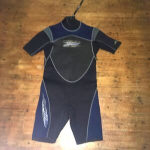 Jobe Perry blue, gray, and black shortie wetsuit